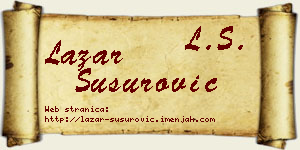 Lazar Susurović vizit kartica